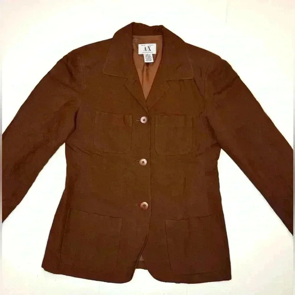 Armani Exchange Womens Linen Blazer Size 2 - Picture 2 of 8